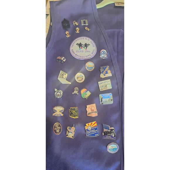 Lot- 55 Elks Lodge BPOE and more- Metal & enamel hat pins & vest- 90s- 2013 - Picture 3 of 12